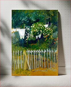 Πίνακας, August Macke's Laundry in the garden in Kandern (1907) . Orig