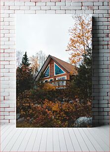 Πίνακας, Autumn Cabin in the Woods Φθινοπωρινή καμπίνα στο δάσος