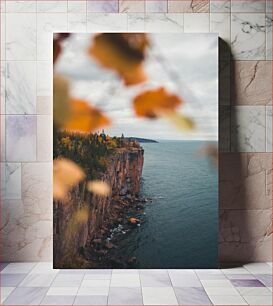 Πίνακας, Autumn Cliffs by the Sea Φθινοπωρινοί βράχοι δίπλα στη θάλασσα