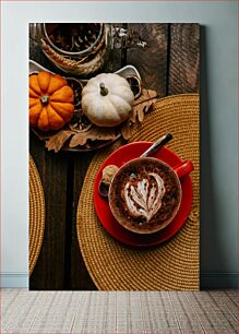 Πίνακας, Autumn Coffee and Pumpkins Φθινοπωρινός καφές και κολοκύθες