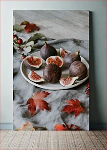 Πίνακας, Autumn Figs on Plate Φθινοπωρινά σύκα στο πιάτο