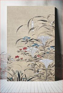 Πίνακας, Autumn flowers (17th century) vintage Japanese painting by Tawaraya Sosetsu