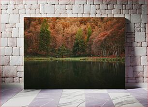 Πίνακας, Autumn Forest by the Lake Φθινοπωρινό Δάσος δίπλα στη Λίμνη