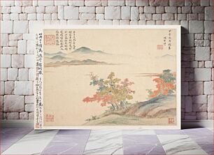 Πίνακας, Autumn Landscape, leaf from Album for Zhou Lianggong