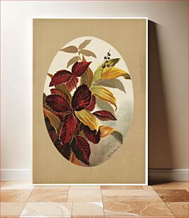 Πίνακας, Autumn leaves - oval shapes