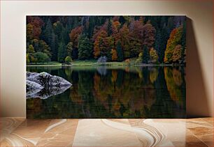 Πίνακας, Autumn Reflections by the Lake Φθινοπωρινές αντανακλάσεις δίπλα στη λίμνη
