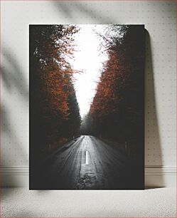 Πίνακας, Autumn Road in a Misty Forest Φθινοπωρινός δρόμος σε ένα ομιχλώδες δάσος