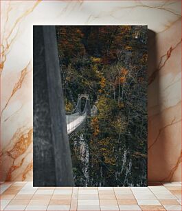 Πίνακας, Autumn Suspension Bridge Φθινοπωρινή Κρεμαστή Γέφυρα