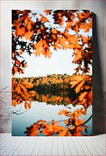 Πίνακας, Autumn Trees by the Lake Φθινοπωρινά Δέντρα δίπλα στη Λίμνη