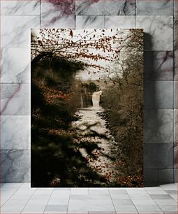 Πίνακας, Autumn Waterfall Φθινοπωρινός καταρράκτης