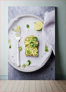 Πίνακας, Avocado Toast with Lime and Greens Τοστ αβοκάντο με λάιμ και χόρτα