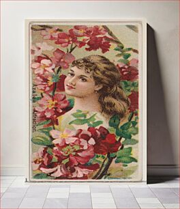 Πίνακας, Azalea: Attraction, from the series Floral Beauties and Language of Flowers (N75) for Duke brand cigarettes
