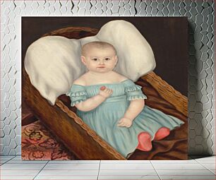 Πίνακας, Baby in Wicker Basket (ca. 1840) by Joseph Whiting Stock