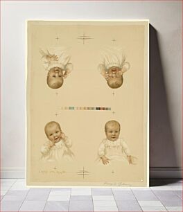 Πίνακας, Baby with four facial expressions