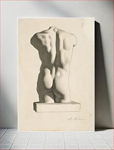 Πίνακας, Back of a male torso, 1886, by Pekka Halonen