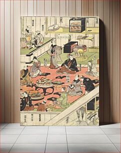 Πίνακας, Backstage Celebrations of a Full-house Hit at the Nakamura Theater by Utagawa Kunisada
