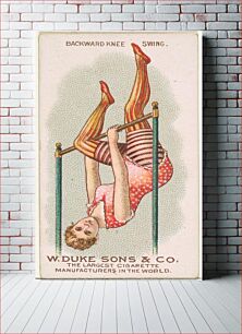 Πίνακας, Backward Knee Swing, from the Gymnastic Exercises series (N77) for Duke brand cigarettes