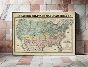 Πίνακας, Bacon's military map of the United States shewing the forts & fortifications