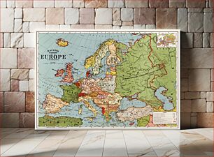 Πίνακας, Bacon's standard map of Europe by George Washington Bacon (1830–1922)