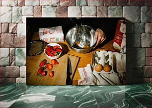 Πίνακας, Baking with Strawberries Ψήσιμο με φράουλες