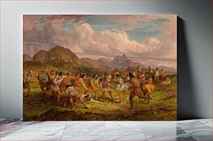 Πίνακας, Ball Playing among the Sioux Indians, 1851 by Seth Eastman