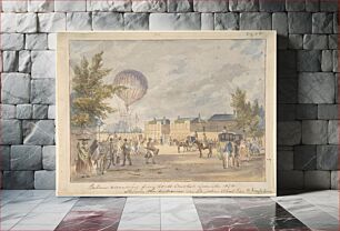 Πίνακας, Balloon Ascending Near the Entrance to Lord's Cricket Ground, 1839, after Robert Bremmel Schnebbelie