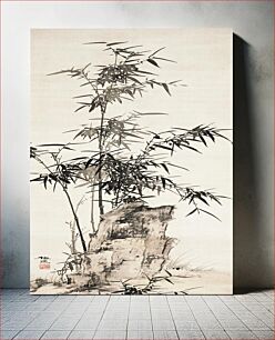 Πίνακας, Bamboo (19th century) vintage Japanese painting by Yamamoto Baiitsu