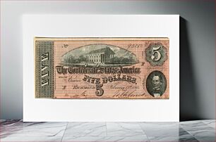 Πίνακας, Bank note (1864) five dollar money
