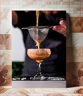 Πίνακας, Bartender Creating a Cocktail Μπάρμαν που δημιουργεί ένα κοκτέιλ