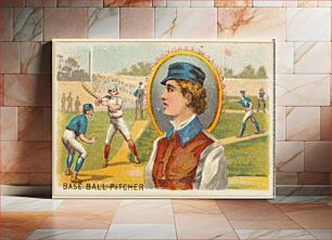 Πίνακας, Baseball Pitcher, from the Games and Sports series (N165) for Old Judge Cigarettes