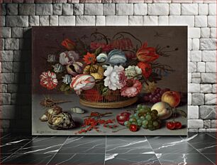 Πίνακας, Basket of Flowers (ca. 1622s) by Balthasar van der Ast