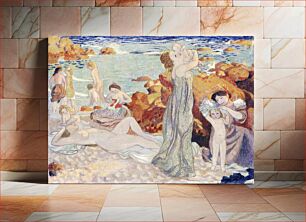 Πίνακας, Bathers, Pouldu beach (Baigneuses, plage du Pouldu) (1899) by Maurice Denis