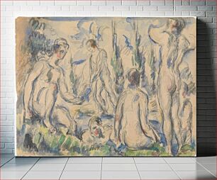 Πίνακας, Bathers (recto); Landscape (verso) by Paul Cezanne