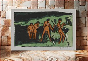 Πίνακας, Bathers Tossing Reeds by Ernst Ludwig Kirchner