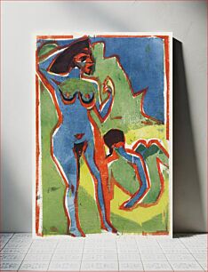 Πίνακας, Bathing Women - Moritzburg (1910) by Ernst Ludwig Kirchner