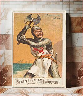 Πίνακας, Battle Axe, from the Arms of All Nations series (N3) for Allen & Ginter Cigarettes Brands