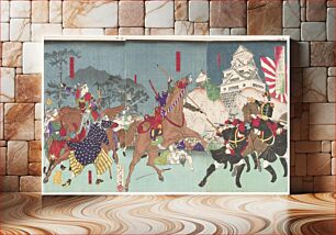 Πίνακας, Battle before Kumamoto Castle by Tsukioka Yoshitoshi