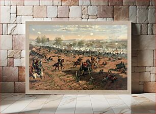 Πίνακας, Battle of Gettysburg (1887) oil painting by Thure de Thulstrup