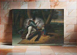 Πίνακας, Battle scene (based on the painting death of general valhubert during the battle of slavkov), Jean Francois Pierre Peyron