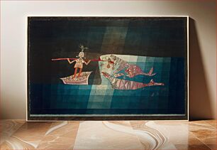 Πίνακας, Battle scene from the funny and fantastic opera "The Seafarers" (1923) by Paul Klee