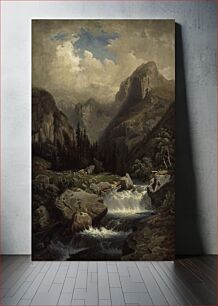 Πίνακας, Bavarian mountain scenery, copy after franz hengsbach, 1864, Augusta Soldan