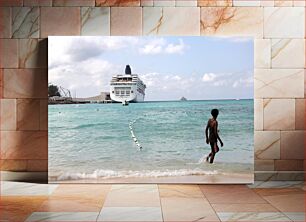 Πίνακας, Beach and Cruise Ship Παραλία και κρουαζιερόπλοιο
