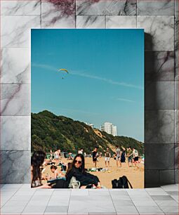 Πίνακας, Beach Day with Paraglider Παραλία με Παραπέντε