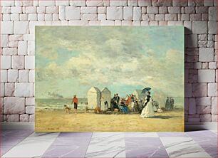 Πίνακας, Beach Scene (1862) by Eugène Boudin