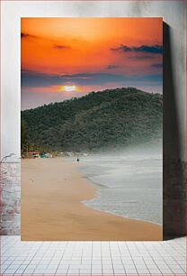 Πίνακας, Beach Sunset Παραλία ηλιοβασίλεμα