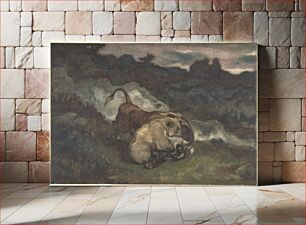 Πίνακας, Bear Killing a Bull by Antoine-Louis Barye