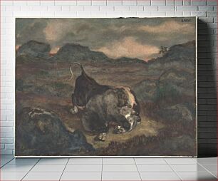 Πίνακας, Bear Killing Bull by Antoine-Louis Barye