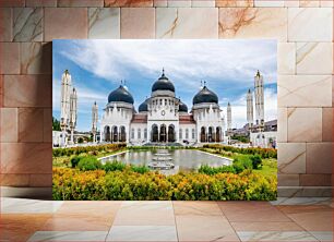 Πίνακας, Beautiful Mosque with Gardens Όμορφο Τζαμί με Κήπους
