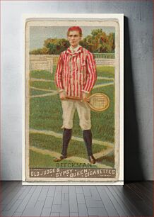 Πίνακας, Beekman, Lawn Tennis, from the Goodwin Champion series for Old Judge and Gypsy Queen Cigarettes