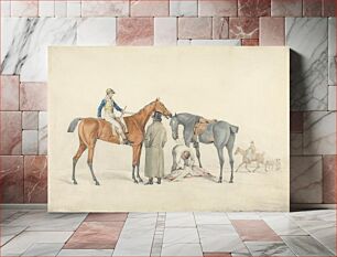 Πίνακας, Before the Start: Jockey on Racehorse Receiving Triner's Instructions (one of a pair)